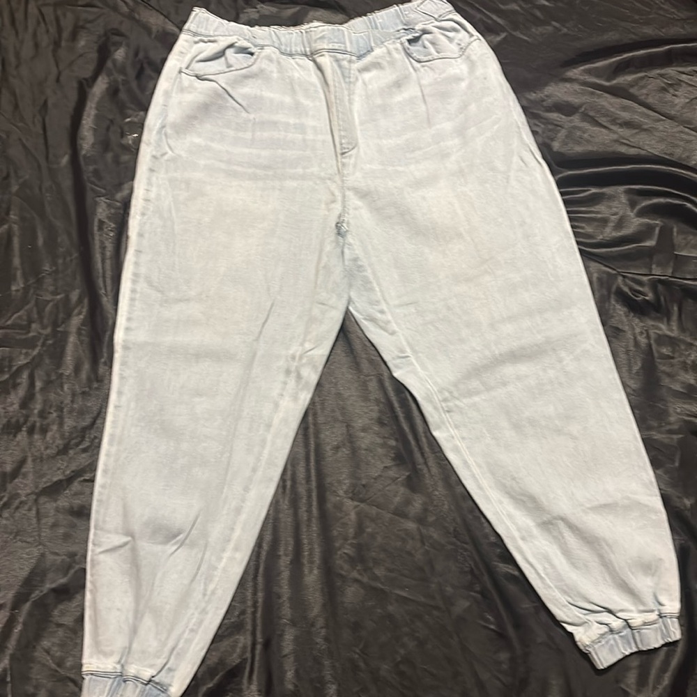 LOFT Anne Taylor Denim High Waist Joggers